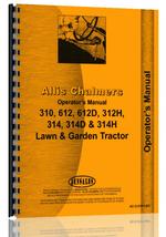 Operators Manual for Allis Chalmers 312D Lawn & Garden Tractor