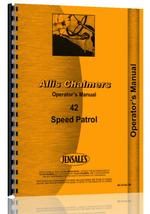 Operators Manual for Allis Chalmers 42 Motor Grader