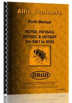 Parts Manual for Allis Chalmers HD16AG Crawler