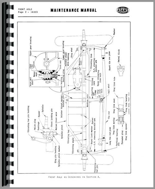 Service Manual for Adams 201 Grader Sample Page From Manual