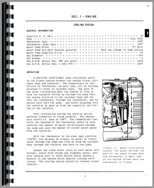 Service Manual for Adams 414 Grader Sample Page From Manual