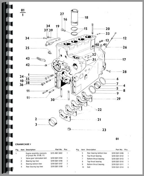 Parts Manual for Agri 5000 Tractor Sample Page From Manual