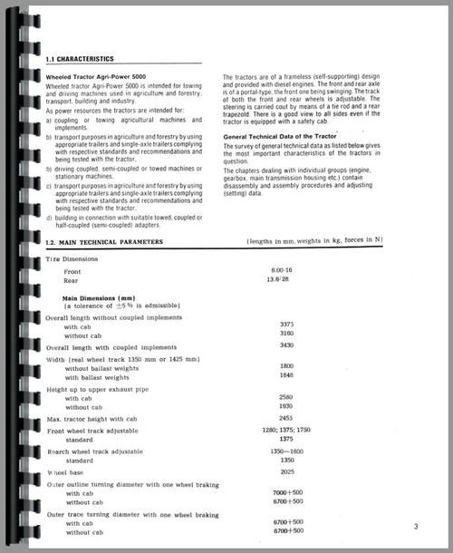 Service Manual for Agri 5000 Tractor Sample Page From Manual