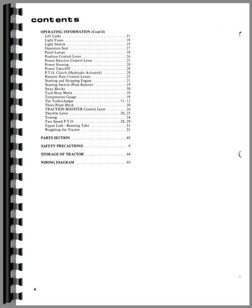 Operators Manual for Allis Chalmers 200 Tractor Sample Page From Manual