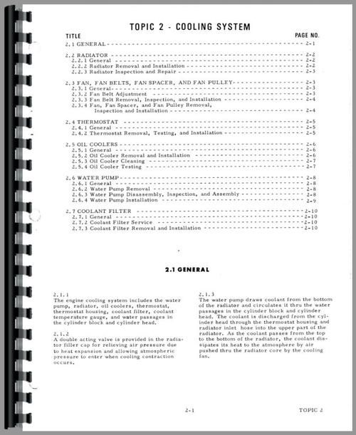 Service Manual for Allis Chalmers 2900 Engine Sample Page From Manual