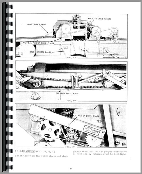 Operators Manual for Allis Chalmers 302 Baler Sample Page From Manual
