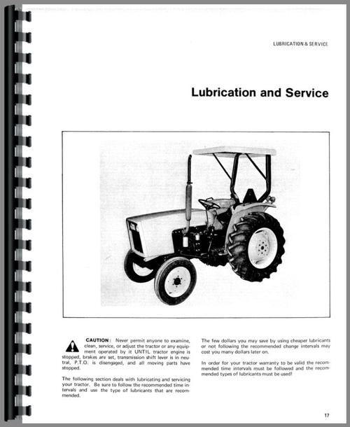 Operators Manual for Allis Chalmers 430 Farm Loader Sample Page From Manual