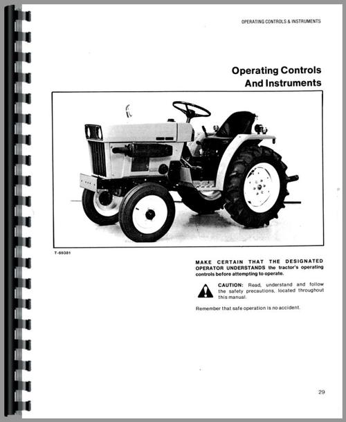 Operators Manual for Allis Chalmers 5015 Tractor Sample Page From Manual