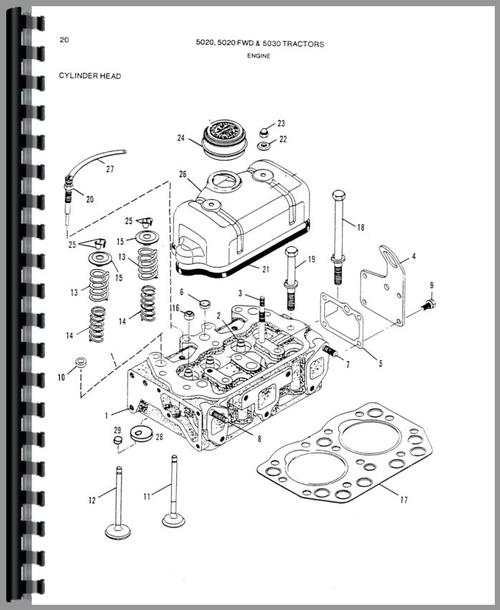 Parts Manual for Allis Chalmers 5020 Tractor Sample Page From Manual