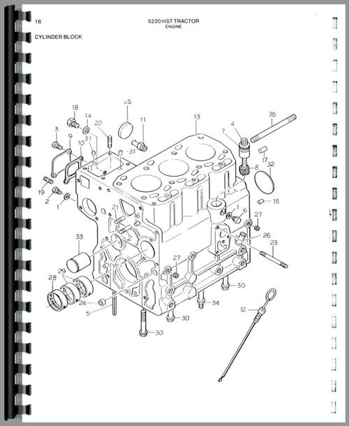 Parts Manual for Allis Chalmers 5220 Tractor Sample Page From Manual