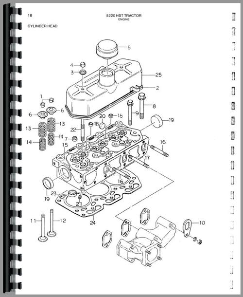 Parts Manual for Allis Chalmers 5220 Tractor Sample Page From Manual