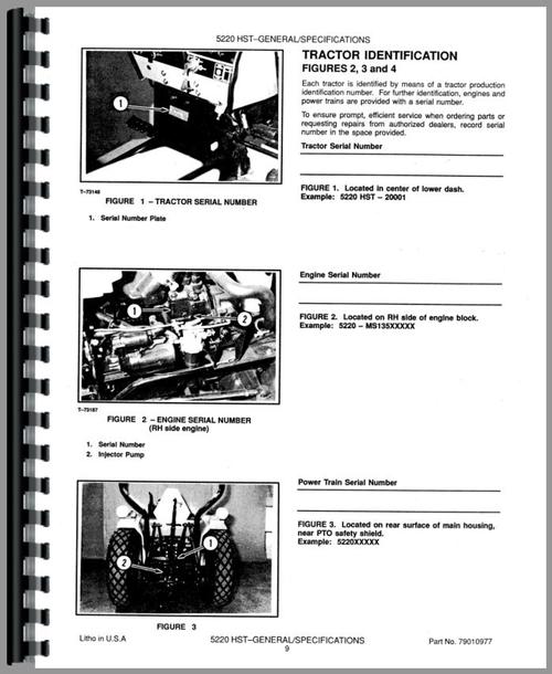 Service Manual for Allis Chalmers 5220 Tractor Sample Page From Manual