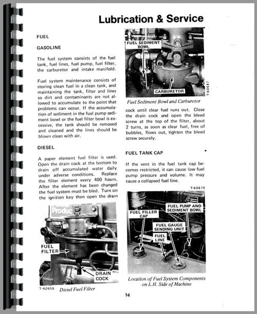 Operators Manual for Allis Chalmers 540 Articulated Loader Sample Page From Manual