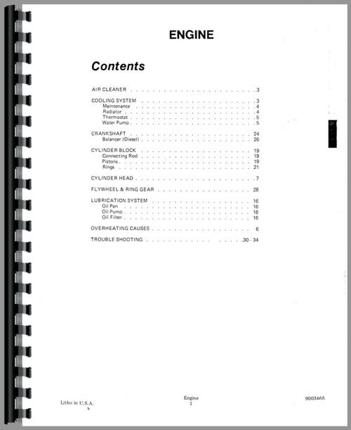 Service Manual for Allis Chalmers 540 Articulated Loader Sample Page From Manual