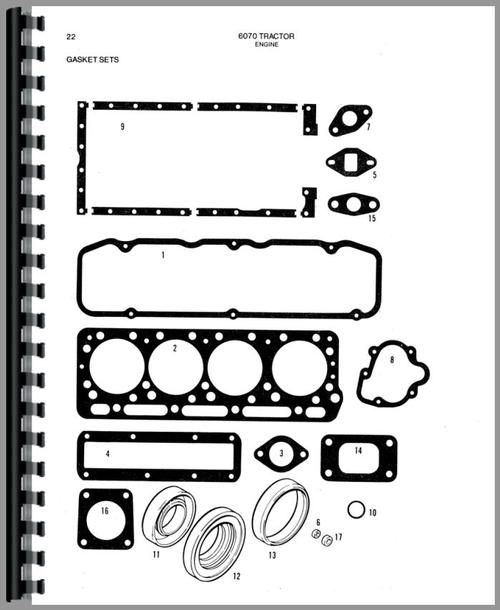 Parts Manual for Allis Chalmers 6070 Tractor Sample Page From Manual