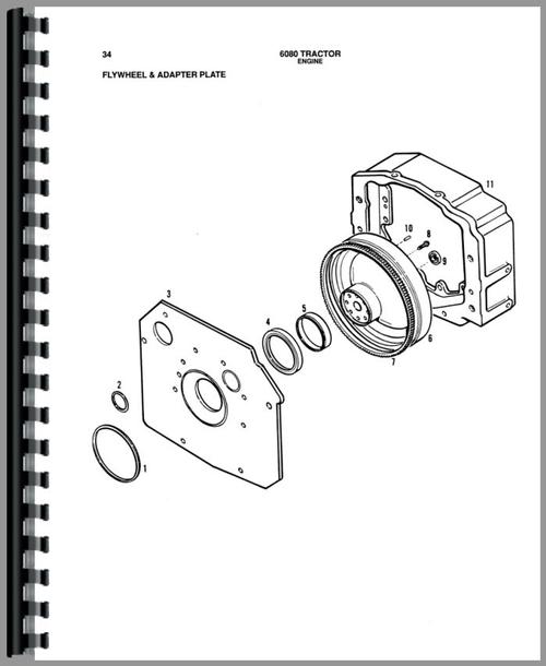 Parts Manual for Allis Chalmers 6080 Tractor Sample Page From Manual