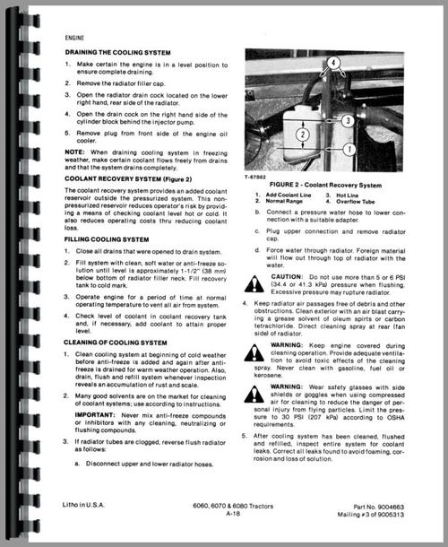 Service Manual for Allis Chalmers 6080 Tractor Sample Page From Manual
