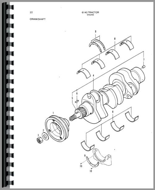 Parts Manual for Allis Chalmers 6140 Tractor Sample Page From Manual