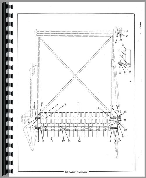 Parts Manual for Allis Chalmers 66 Combine Attachements Sample Page From Manual