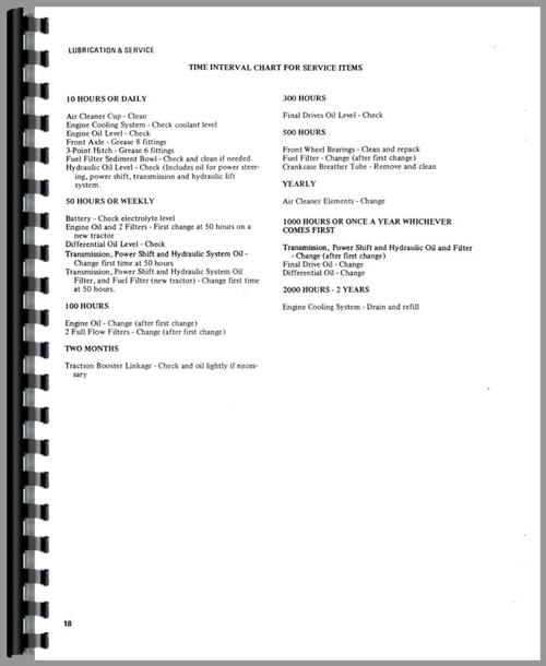 Operators Manual for Allis Chalmers 7000 Tractor Sample Page From Manual