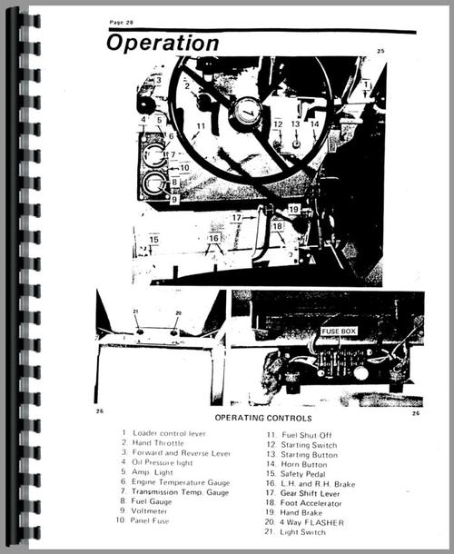 Operators Manual for Allis Chalmers 715 Tractor Loader Backhoe Sample Page From Manual