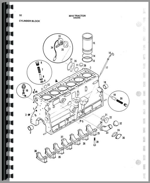 Parts Manual for Allis Chalmers 8010 Tractor Sample Page From Manual