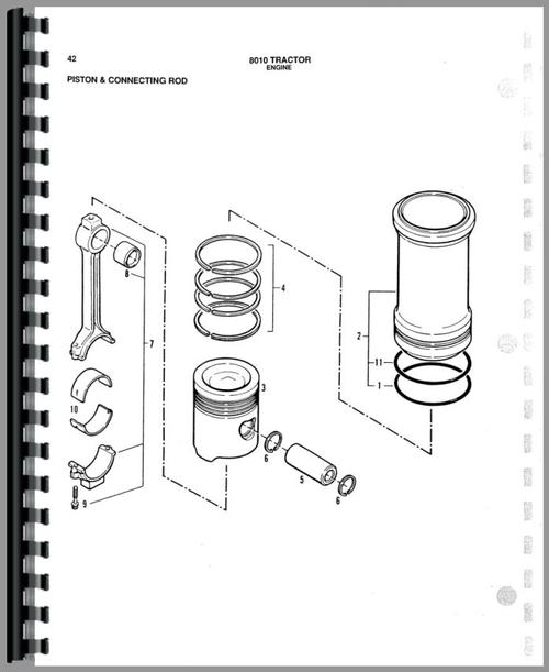 Parts Manual for Allis Chalmers 8010 Tractor Sample Page From Manual