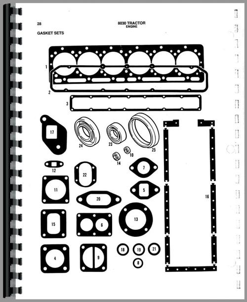 Parts Manual for Allis Chalmers 8030 Tractor Sample Page From Manual