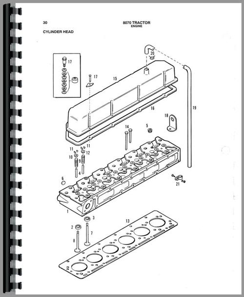 Parts Manual for Allis Chalmers 8070 Tractor Sample Page From Manual