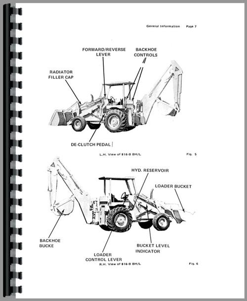 Operators Manual for Allis Chalmers 816B Tractor Loader Backhoe Sample Page From Manual