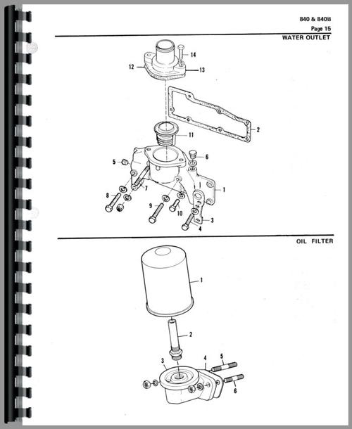 Parts Manual for Allis Chalmers 840B Wheel Loader Sample Page From Manual