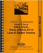 Operators Manual for Allis Chalmers 910 Lawn & Garden Tractor
