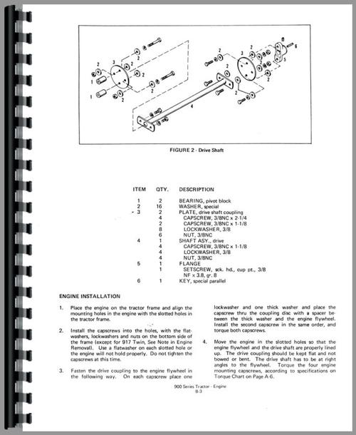 Service Manual for Allis Chalmers 916 Lawn & Garden Tractor Sample Page From Manual