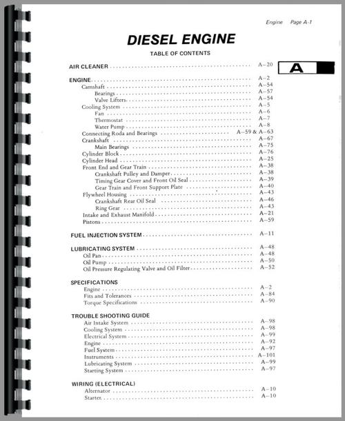 Service Manual for Allis Chalmers 940 Wheel Loader Sample Page From Manual