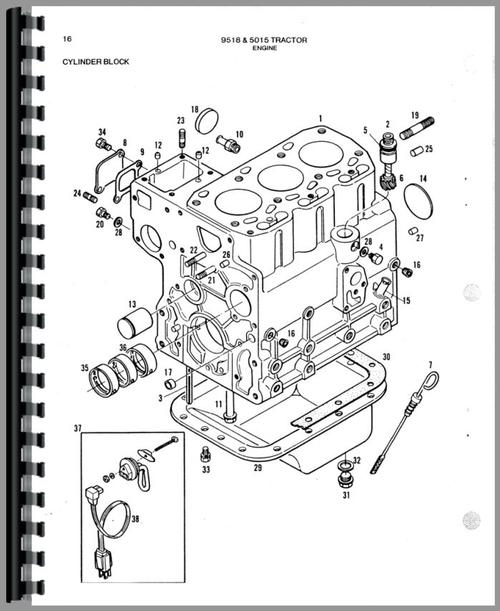 Parts Manual for Allis Chalmers 9518 Tractor Sample Page From Manual