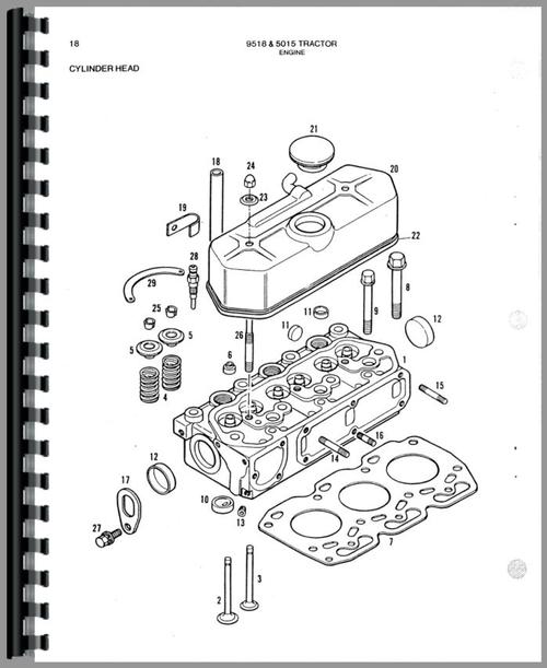 Parts Manual for Allis Chalmers 9518 Tractor Sample Page From Manual