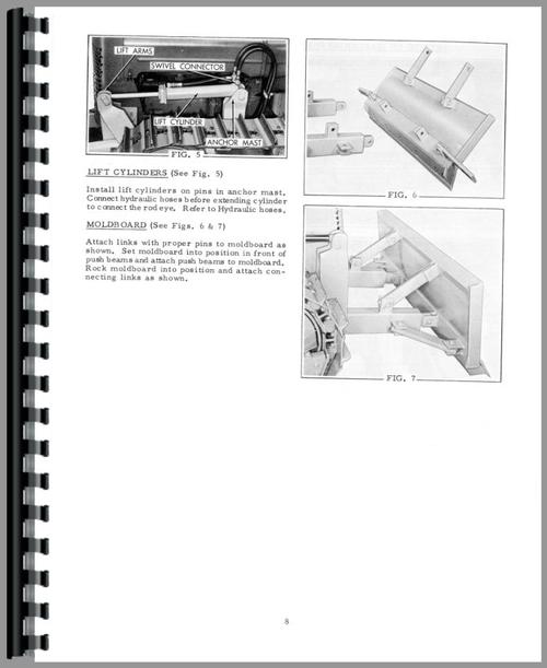 Operators Manual for Allis Chalmers 962 Dozer Attachment Sample Page From Manual