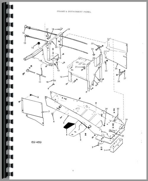 Parts Manual for Allis Chalmers B-110 Lawn & Garden Tractor Sample Page From Manual