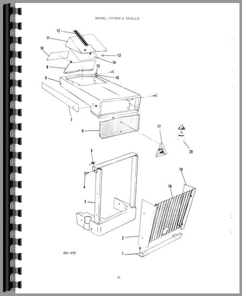 Parts Manual for Allis Chalmers B-112 Lawn & Garden Tractor Sample Page From Manual