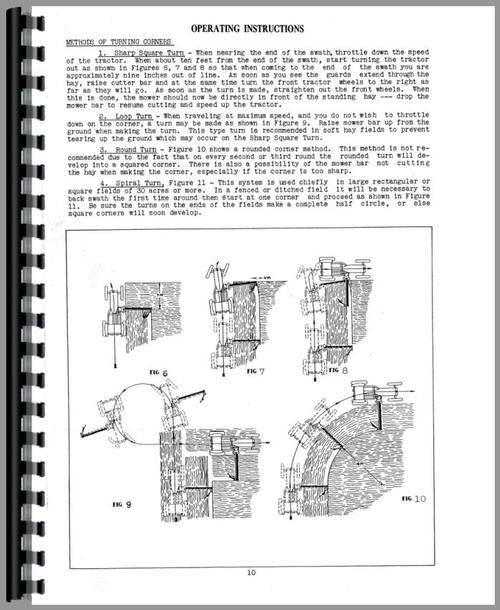 Operators & Parts Manual for Allis Chalmers B Tractor Sickle Bar Mower Attachment Sample Page From Manual