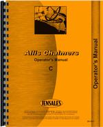Operators Manual for Allis Chalmers C Tractor