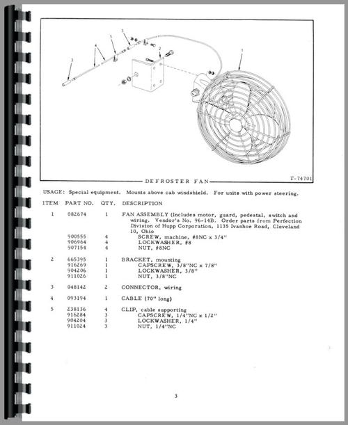 Parts Manual for Allis Chalmers D Motor Grader Sample Page From Manual