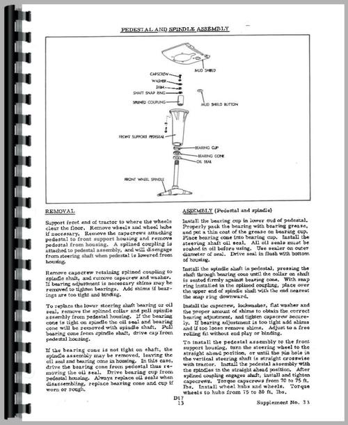 Service Manual for Allis Chalmers D Engine Sample Page From Manual