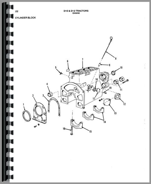 Parts Manual for Allis Chalmers D12 Tractor Sample Page From Manual