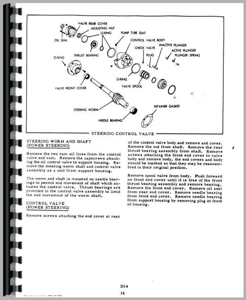 Service Manual for Allis Chalmers D14 Tractor Sample Page From Manual