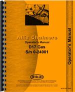 Operators Manual for Allis Chalmers D17 Tractor