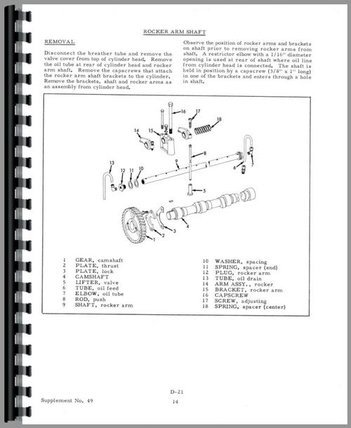 Service Manual for Allis Chalmers D21 Tractor Sample Page From Manual