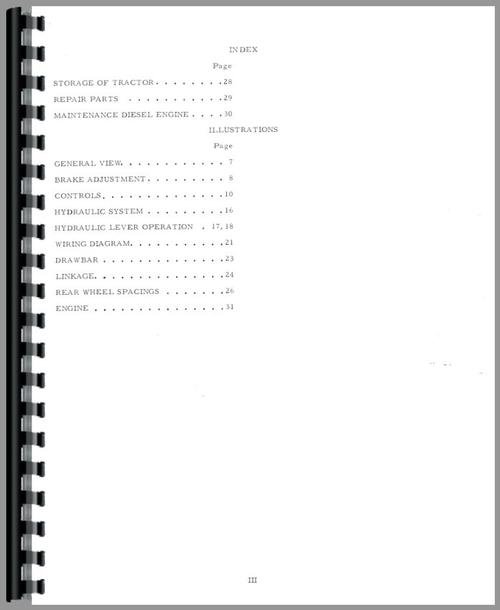 Operators Manual for Allis Chalmers ED40 Tractor Sample Page From Manual