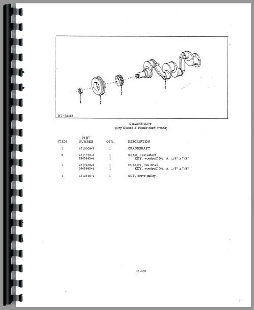 Parts Manual for Allis Chalmers FPL40-24 Forklift Sample Page From Manual