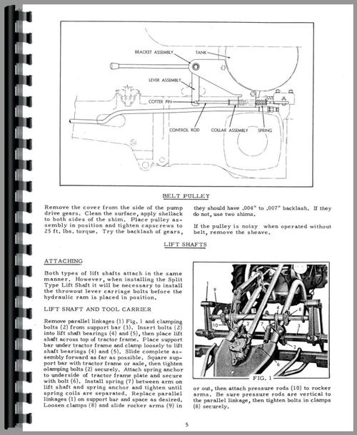 Operators Manual for Allis Chalmers G Hydraulics Sample Page From Manual
